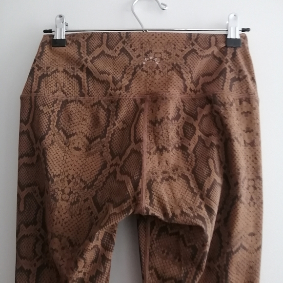 Varley Luna 25" Leggings Brown Burnt Snake Print Medium - Picture 5 of 16